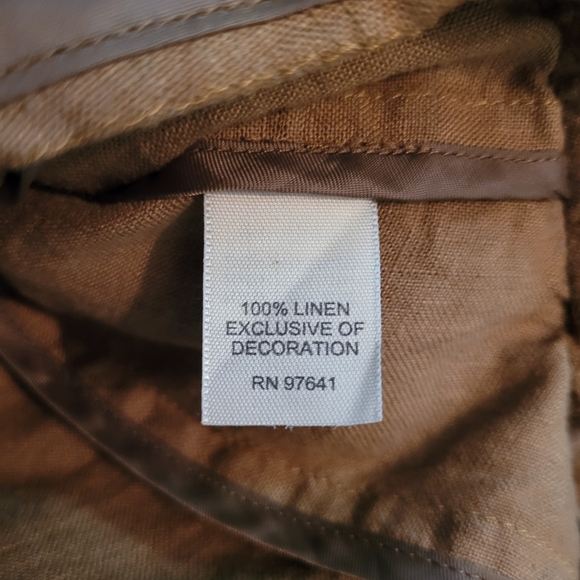 J. Jill | Classic Brown Linen Blazer - Picture 6 of 15